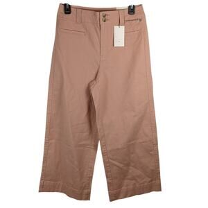 A New‎ Day Wide Leg Pants High-Rise Cropped Coral Pink 4 Capri Staple Ankle Work